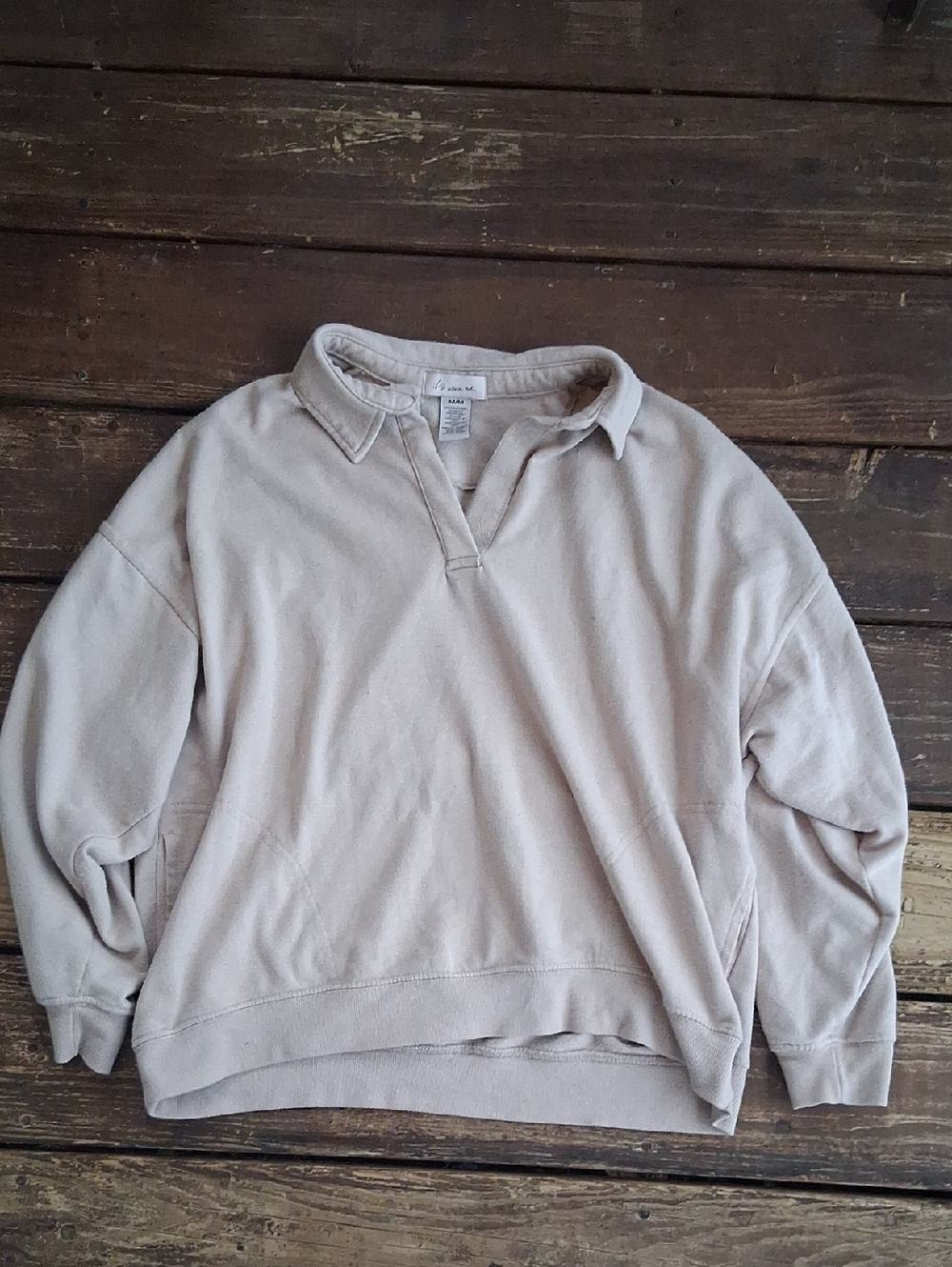 Beige Collared Sweater